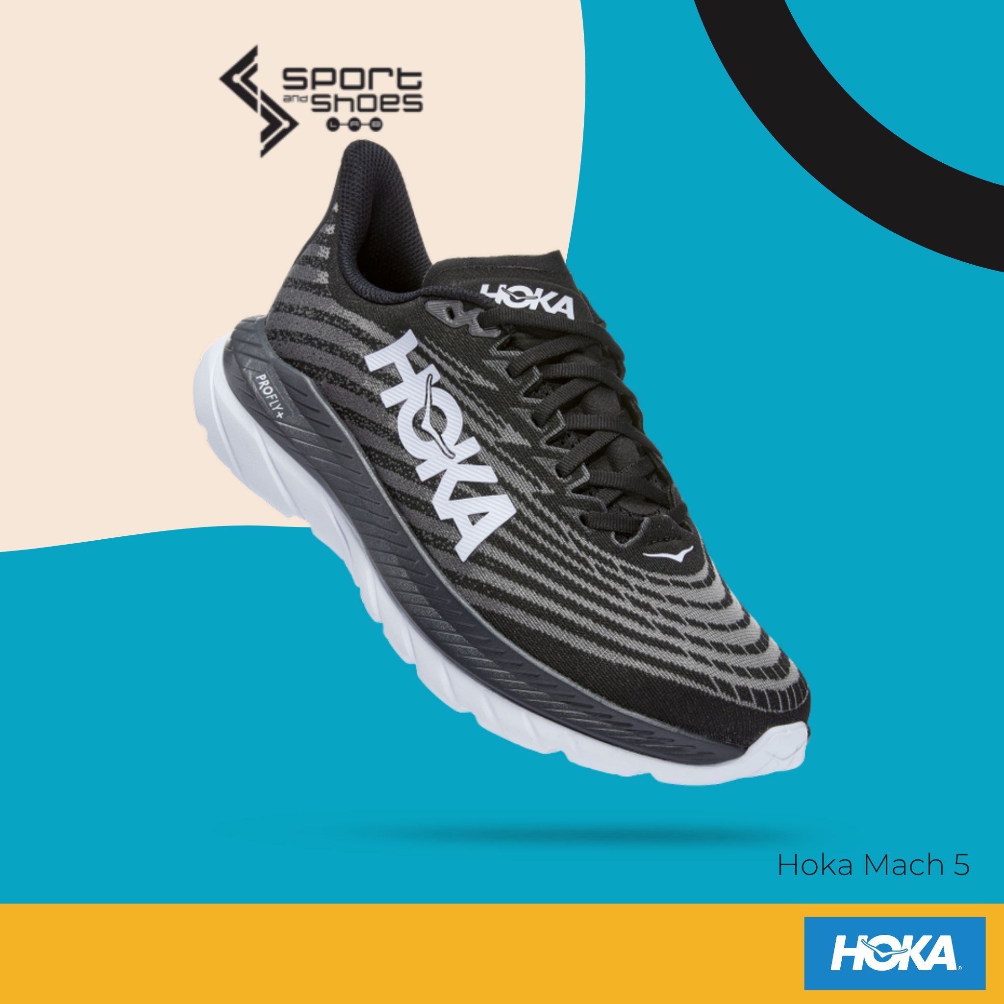 Hoka Mach5 WIDE (M)(1136677-BCSTL)